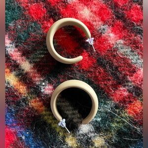 Taupe Hoop Earrings